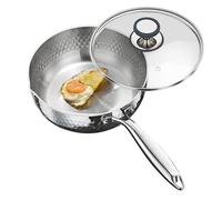 Shaersu Cacerola de acero inoxidable - Acero Inoxidable Con Tapa, Asa Y Pico Vertedor - Olla vaporera para cocinar - para la cocina doméstica, cocinar, freír, guisar, hervir, sopas, salsas, comidas