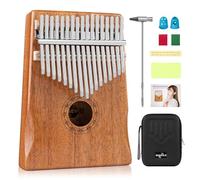 Shaevle Kalimba - Piano de pulgar de 17 teclas, piano de dedo Mbira con funda de transporte, martillo de afinación, libro de canciones, regalo de instrumentos musicales para niños y adultos