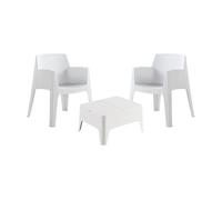 Shaf costa - set de muebles de exterior 2 plazas color blanco