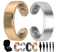 Shafaja Sömni - Anillo para mujer, diseño de menopausia, color plateado, Acero inoxidable de zinc (brillo duradero), Sin tipo de metal