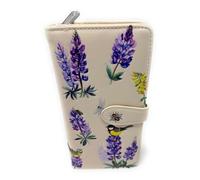 Shag Wear Summer Lupines and Nature Scene - Cartera para mujeres y adolescentes, piel sintética vegana, color beige, 7 pulgadas, Beige, L, Moderno