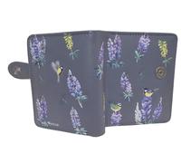 Shag Wear Summer Lupines and Nature Scene - Cartera pequeña para mujeres y adolescentes, piel sintética vegana, color gris, 4.5 pulgadas, Gris, S, Moderno