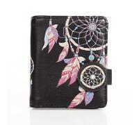 Shagwear - Cartera de mujer de piel y suave PU - 6 compartimentos para tarjetas, 1 ventana de identificación con bolsillo monedero pequeño y corto en bonitos colores Temas Fantasy, Cazador De Sueños