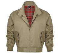 Shah Traders Harrington The Knightsbridge of London Harrington Brandit Lord-Canterbury - Chaqueta inglesa con forro de cuadros rojos, tallas XS a 4XL beige L