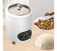 SHAHRYAR Máquina De Yogur Eléctrica Portátil,Máquina De Yogurt Comercial,Tapa Templada Visible,Gran Capacidad Comercial,para Yogur Casero, Natto Y Sake White-8L