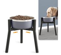 SHAINFUN Soporte ajustable para cuenco de perro, comedero elevado alto para cuencos de 7 a 10.6 pulgadas, soporte elevado individual de metal, 11 pulgadas de alto (cuenco no incluido)