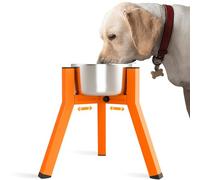 SHAINFUN Soporte Naranja para Cuenco de Perro, Ancho Ajustable Elevado para Cuencos de 7 a 10.6 Pulgadas, comedero de Agua para Alimentos, Soporte Elevado Individual de Metal, 11 Pulgadas de Alto