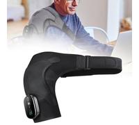 SHAIRMB Almohadilla TéRmica para Hombros con Masaje, Hombrera TéRmica Ajustable, Hombrera TéRmica InaláMbrica, TéRmica para Hombres Y Mujeres,Negro