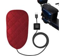 SHAIRMB CojíN para Asiento De Motocicleta, Asiento Calefactable para Bicicleta EléCtrica, CóModo CojíN para SillíN De Moto De Nieve, FáCil InstalacióN Y Desmontaje,Rojo,Electric Bicycles