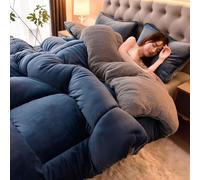 SHAIRMB EdredóN, EdredóN Sin Funda para Cama Doble, EdredóN Grueso De Terciopelo De Cordero, CáLido E Ideal para El Invierno, EdredóN Sin Funda Lavable, Acogedor Y CáLido,004,220x240cm/5kg