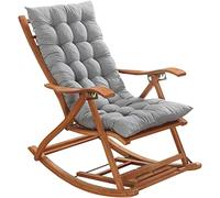 SHAIRMB Haragán Almohadilla, Jardín Patio Grueso Grande Mecedora Almohadón, sillón reclinable Relax Almohadilla para Silla, por sillón reclinable Bajo Techo, en Exteriores,Gris,48 * 120cm