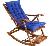 SHAIRMB Haragán Almohadilla, Jardín Patio Grueso Grande Mecedora Almohadón, sillón reclinable Relax Almohadilla para Silla, por sillón reclinable Bajo Techo, en Exteriores,Azul,48 * 120cm
