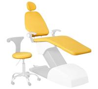 SHAIRMB Juego De 4 Fundas Protectoras para SillóN Dental, Funda Impermeable De Cuero SintéTico para Asiento De SillóN Dental, Funda Protectora para SillóN Dental,Lemon Yellow