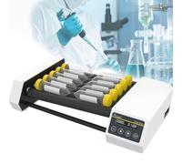 SHAIRMB Mezclador De Tubos Digital De Rodillos, Velocidad Ajustable: 20-80 RPM, Temperatura Ambiente Aplicable: 5-40 °C, Temporizador De 24 Horas, Distancia Entre Centros: 34 Mm,6 Rollers