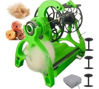 SHAIRMB Rueca EléCtrica, Rueca para Hilar Lana Y Otras Fibras - Velocidad Ajustable, Velocidad MáXima: 800 RPM, FuncióN De Giro hacia Adelante Y hacia AtráS,05