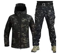 SHAIRMB Trajes Militares De CaparazóN Blando, Conjunto De Ropa De Caza con Camuflaje Militar, Conjuntos De Trajes De Combate Militares Impermeables, Chaqueta Y PantalóN TáCticos,07,M