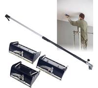 ShaiVrissian Juego Caja Acabado Plano para Tablero Yeso,Herramienta Cintado 8/10/12 Pulgadas,Aluminio Ligero,Mango Telescópico 106-165 Cm,ángulo Ajustable 120°,para Decoradores 12″