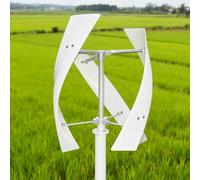 ShaiVrissian Kit Energía Eólica Vertical,Generador Viento,3 Palas,Velocidad Inicial del Viento 1,5 M/S,Baja Vibración Funcionamiento,para Jardín,Barco,Casa,Instalación Doméstica 200W12V