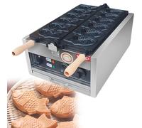 ShaiVrissian Máquina Multifuncional para Hacer Gofres Pescado Y Aperitivos,Fish Waffle Maker,6 Piezas,Bandeja Recolectora Migas,Temperatura Ajustable 50 a 300 °c,para Toda La Familia