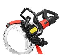 ShaiVrissian Sierra Circular para Hormigón,Cortadora Hormigón Portátil,Motor Cobre,Profundidad Corte 29cm,3000 RPM,Incluye 2 Cuchillas,para Granito Hormigón Piedra 8980W