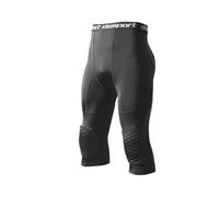 SHAIYOU Pantalones Compresión 3/4 Pantalones Baloncesto con Rodilleras, Rodillera Leggings, Anticolisión, Leggings Frescos Y Secos, Fútbol, Baloncesto, Ropa Interior Deportiva (Black,S)