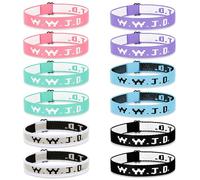 Shakalaka WWJD Pulseras Pack What Would Jesus Do Pulseras, N, Acrílico, No es una piedra preciosa