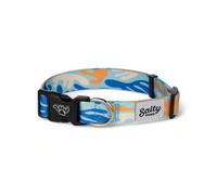 Shaka's Salty Paws Collar de perro niño y niña pequeño, mediano y grande (collar de perro mediano ajustable de 14 a 20 pulgadas para perros de 25 a 50 libras, camuflaje coral)
