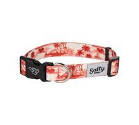 Shaka's Salty Paws Collar de perro para niño y niña, pequeño, mediano y grande (collar de perro grande de 18 a 26 pulgadas para perros de 50 a 90 libras, sueños de día de perro (rojo)