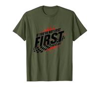 Shake and Bake First Last Racing Fan - Cita Motivacional Camiseta, Hombre, Verde Oliva, XXL