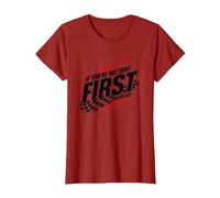 Shake and Bake First Last Racing Fan - Cita Motivacional Camiseta, Mujer, Arándano, S