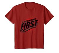 Shake and Bake First Last Racing Fan - Cita Motivacional Camiseta, Niños, Arándano, 3 años