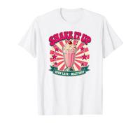 Shake It Up Retro Milkshake Malt Shop - Camiseta de Comedor Camiseta gráfica económica, Hombre, Blanco, S