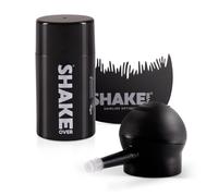 SHAKE OVER Juego de peluquería vegana para engrosar el cabello, fibras enriquecidas con zinc, pelo a granel de alta calidad, fabricado en Europa (12 g, rubio ASH, aplicador en aerosol y optimizador de