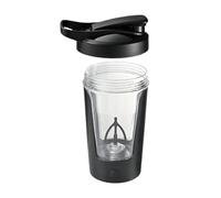 Shaker Bottle New Edition - Recargable, potente para batidos de proteínas lisas | Incluye almacenamiento de suplementos, BPA libre, copa de 600 ml, azul plateado, gris, botella de agitador de proteína