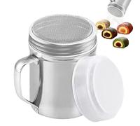 Shaker de acero inoxidable - Dispensador de azúcar, rociador preciso | Saltador de mango ergonómico para cacao, pimienta de tamiz fina para la mesa de café de la mesa de café.