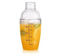 Shaker De Cócteles De Plástico, 300 ML/11 Oz Transparente Para Beber A La Mano Boba Boba Boba Cafetera Botella De Agitador De Hielo Con Colador Y Escala Para El Vino De Té De Leche Vino De Vino