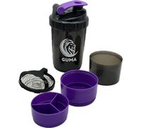SHAKER DE PROTEINAS Y BEBIDAS ENERGETICAS PARA GIMNASIO.INCLUYE DIFERENTES COMPARTIMENTOS Y TAMIZ MEZCLADOR DE ACERO INOXIDABLE PARA MEZCLAS SIN GRUMOS. LA MEJOR BOTELLA PARA TU ENTRENAMIENTO (MORADO)
