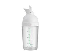 Shaker para Vinagreta y Aderezos 200 ml, Mezclador de Plástico sin BPA, Botella Graduada para Aliños Caseros, Práctica Tapa Antigoteo, Uso Diario y Dosificación Precisa (Blanco).