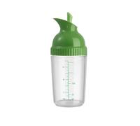 Shaker para Vinagreta y Aderezos 200 ml, Mezclador de Plástico sin BPA, Botella Graduada para Aliños Caseros, Práctica Tapa Antigoteo, Uso Diario y Dosificación Precisa (Verde).