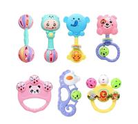 Shaker Rattle, Developmental Music, 7pieces Grab Teething Rattle Set Toys, Chewable Stimulating Visual Toy, Sensory Teether For Preschool, Boys And Girls, *1s.