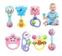 Shaker Rattle Toy, 7X Grab Teething Rattle Set, Sensory Teether Development, Musical Learning Midget For, Preschool Boys & Girls, Colorful & Safe, Fun Teething Relief