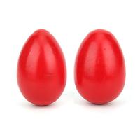 Shakers de Huevos, Shakers de Huevos Instrumentos Musicales Musical Juguete de Madera de Madera para Bebés de Sellón de Uniforme (SY-63 Rojo)