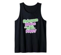 Shakespeare angustiado hace feliz al cerebro lema humorístico Camiseta sin Mangas