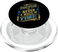 Shakespeare angustiado Nunca pierdas el tiempo Lema Humorístico Meme PopSockets PopGrip para MagSafe