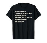 Shakespeare Bard o Macbeth Personajes Literatura Profesor Camiseta