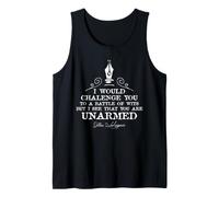 Shakespeare Battle of Wits Cita Literatura clásica Humor Camiseta sin Mangas