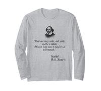 Shakespeare - Camiseta con Cita That One May Smile and Smile Manga Larga