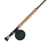 Shakespeare Cedar Canyon Stream Fly Kit de Carrete de tamaño 7/8 - 9 pies - 7/8 WT - 4 Piezas, Combo de caña de Pescar y Carrete, Combos de Mosca, Pesca con Mosca, Listo para Pescar, Unisex, Verde