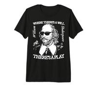 Shakespeare Donde Hay voluntad, Hay una Obra de Teatro Camiseta Premium