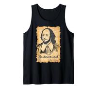 Shakespeare Escritor Humor Literario Bardo Cita Se Escribe Camiseta sin Mangas